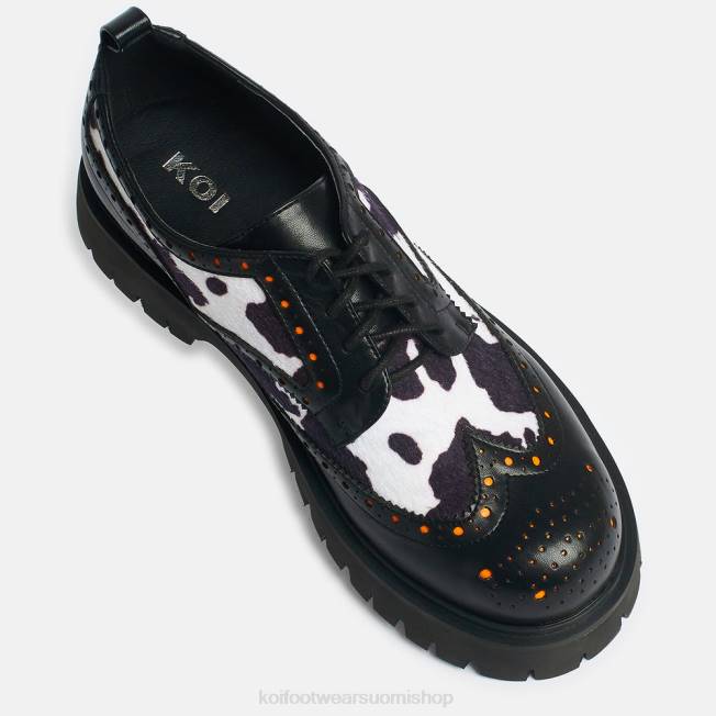 kenkä | KOI footwear miehet tibia cow print derby kengät VX88199 musta
