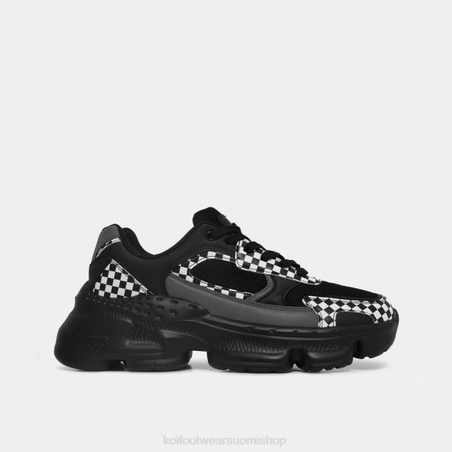 valmentaja | KOI footwear miehet muodostuminen ruudullinen atomic trainers VX88211 musta
