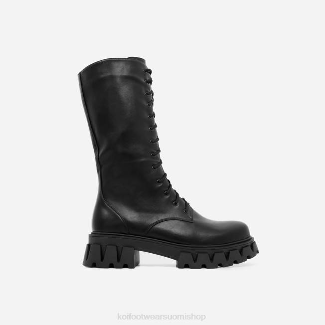 saapas | KOI footwear miehet trinity polvikorkeat nauhasaappaat VX88191 musta