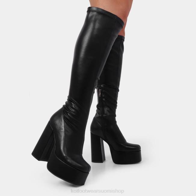 reidet korkea saappaat | KOI footwear naiset levoton nousualusta pitkät saappaat VX8869 musta