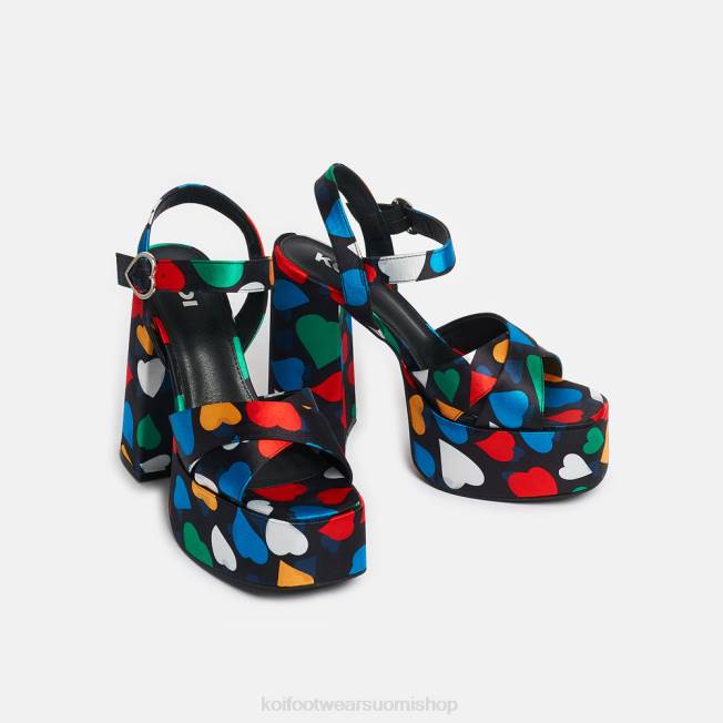 kantapää | KOI footwear naiset musta sokeritasku alustakorkokengät VX8846 musta