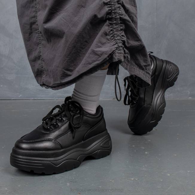 valmentaja | KOI footwear naiset hyökkääjä chunky bubble tennarit VX88115 musta