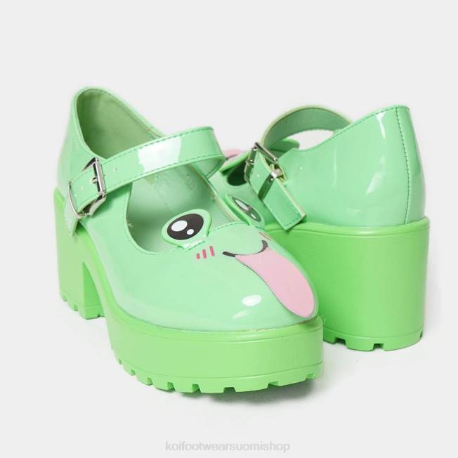 mary jane kenkä | KOI footwear naiset tira mary janes \'cheeky frog edition\' VX8819 vihreä