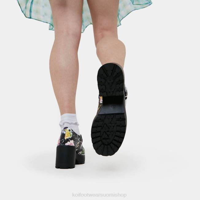 mary jane kenkä | KOI footwear naiset tira mary janes \"kukkapainos\" VX8813 musta