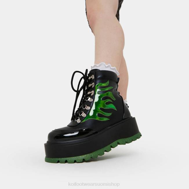 saapas | KOI footwear naiset cha cha cha hologrammi liekkisaappaat VX8875 musta