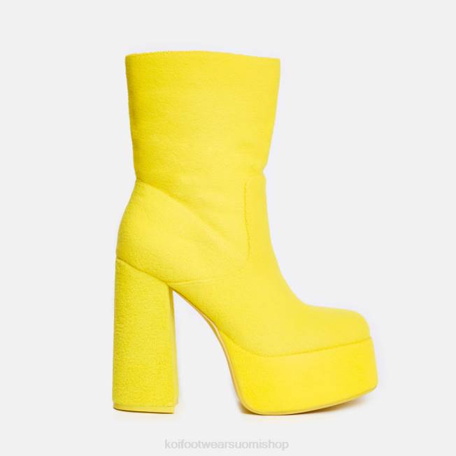 saapas | KOI footwear naiset laa laa pörröiset alustasaappaat VX88100 keltainen