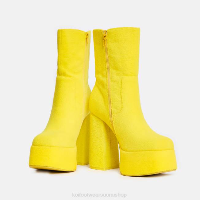 saapas | KOI footwear naiset laa laa pörröiset alustasaappaat VX88100 keltainen