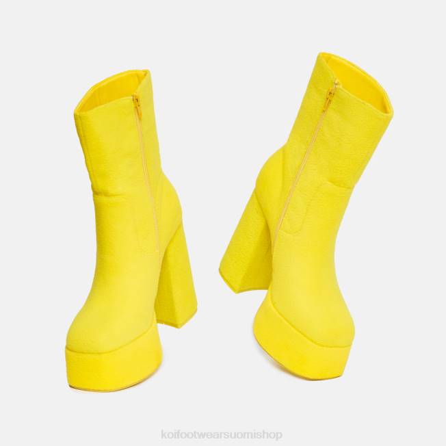 saapas | KOI footwear naiset laa laa pörröiset alustasaappaat VX88100 keltainen