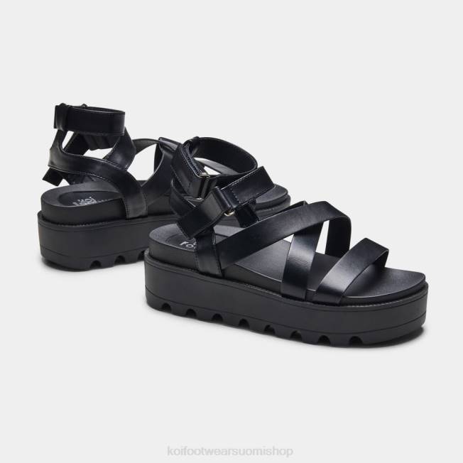 sandaali | KOI footwear naiset crix paksut litteät sandaalit VX88143 musta