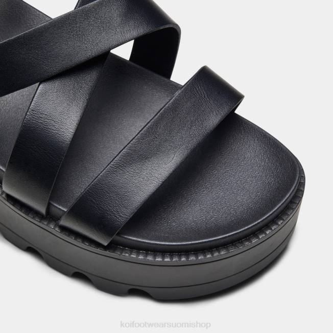sandaali | KOI footwear naiset crix paksut litteät sandaalit VX88143 musta